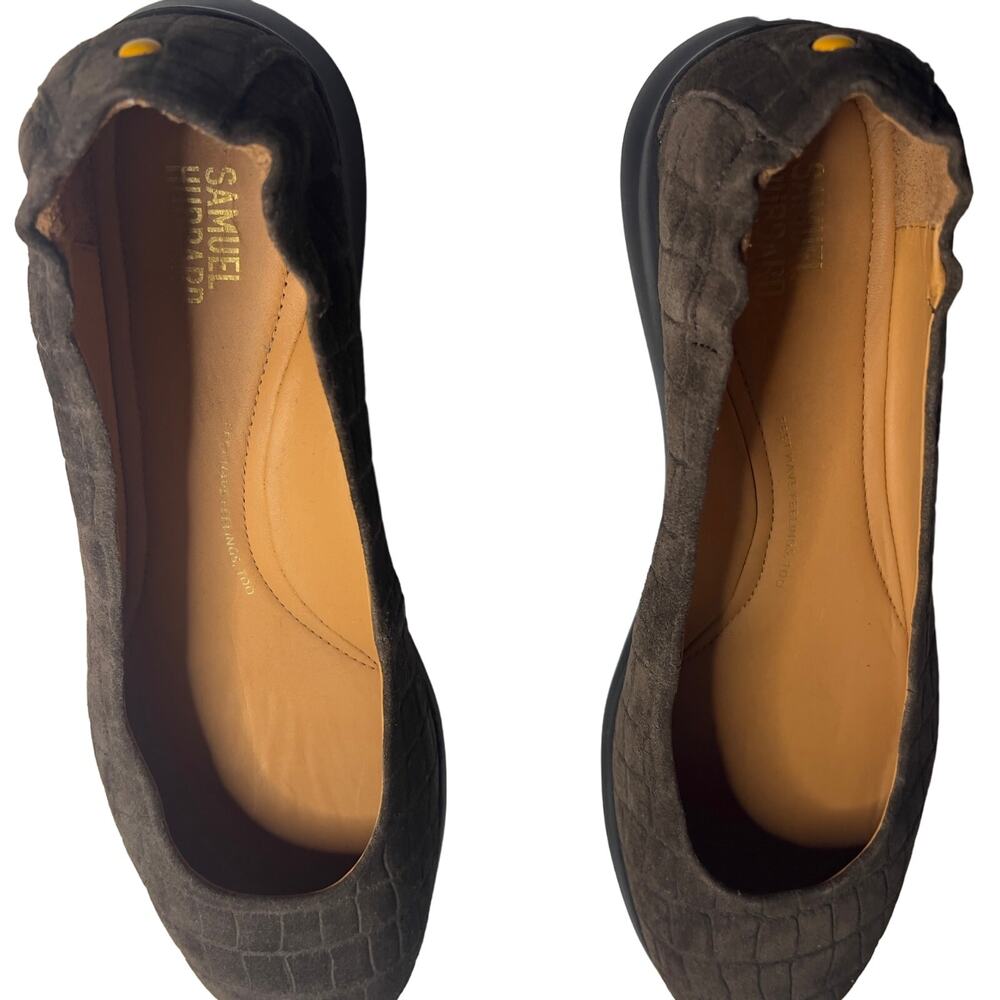Samuel Hubbard Women's Freedom Dance Espresso Croc Leather Suede Shoes Size 8.5